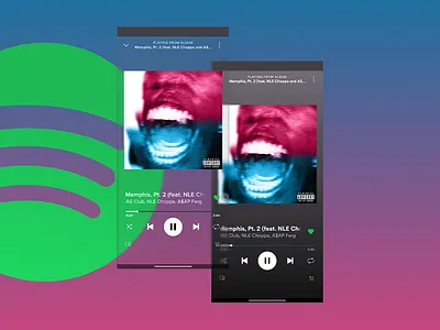Glassmorphism in Spotify App design