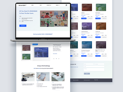 Online book store for bar exam preparation book bookshelf bookshop bookstore brand identity color palette cover art design homepage landing page design mobile design photoshop typography user interface ux web webdesign website