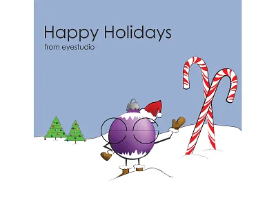 eyestudio Christmas Card 2020 cartoon design digital colouring digital illustration holiday illustration marketing social media marketing