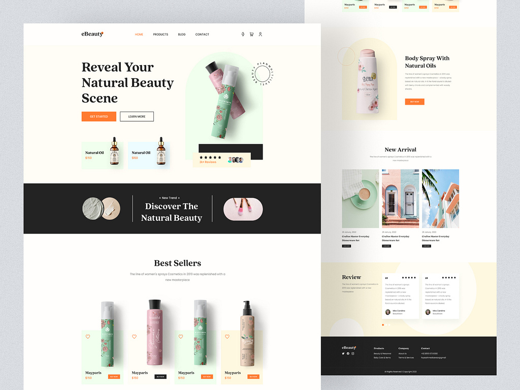 Beauty & Cosmetics Shop Landing Page by Foyez Kawsar on Dribbble