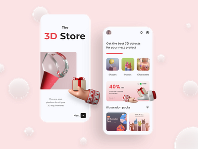 3D store app design concept 3d 3d ilustration adobe adobe xd app appconcept branding css 3 design dribble shot html5 icons illustration inspiration montserrat typography ui ux web webdesign