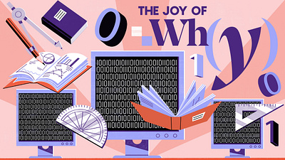 Quanta Magazine - The Joy of Why colour design editorial illustration podcast print technology