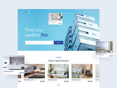 flatflat - Website branding design landing renting ui ux webdesign website