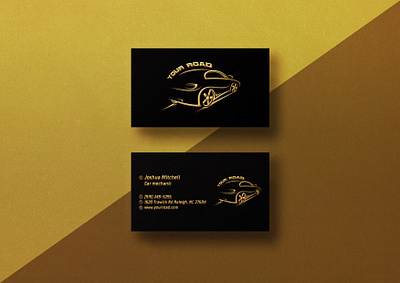 GOLD FOIL,MINIMAL BUSINESS CARDS DESIGN auto branding business cards gold foil graphicdesign letterpress logo mechanics minimal design