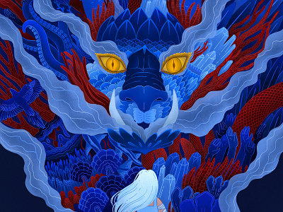 The Fighter (2020) abstract blue book cover character design childrens book childrens illustration digital art digital illustration editorial art editorial illustration fantasy illustration magic procreate