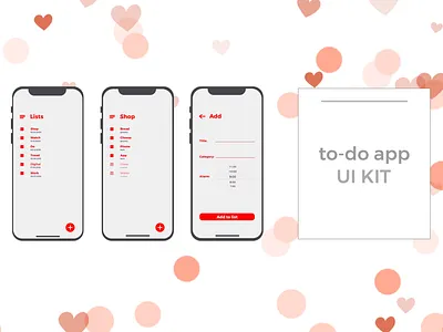 To do app ui kit... android app design ios kit mobile template ui