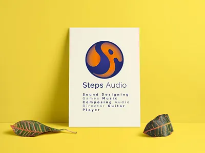 Mockup with Steps Audio's logo I made. branding logo mockup photoshop vector