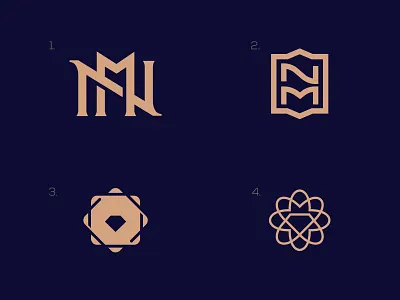 Jewelry store Logo. brand creative design diamond diamond logo elegant icon jewelry logo letter logo mark n negative space nm royal woman