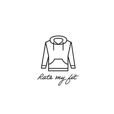 Rate my fit design flat icon logo minimal