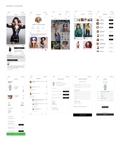 Yselfie amazing app clean clean ui design ecommerce mobile design modern social ux ui