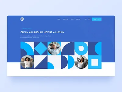 Breathe Clean Air - Product Landing Page air air condition blue clean air design enterprise illustration product rezfelix theme for wordpress themeforest ui uidesign web web design web designer webdesign website website builder wordpress