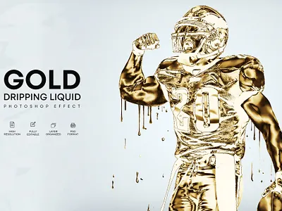 Gold Dripping Photoshop Effect action add on art banner inspirations digital art effect effects facebook ads facebook banner gold golden illustration liquid mockup photoshop social media banner ui web banner