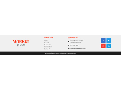 Market place footer design design graphic design psd web design