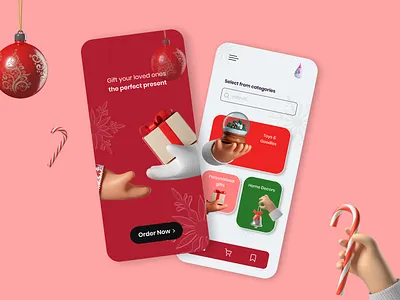 New year gift shop UI 2021 androidapp christmas fidisys gifts iosapp minimal newyear present uitrend