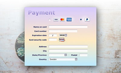 Daily UI Challenge #002: Credit Card Checkout uidesign