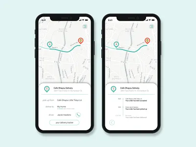 Café Delivery Location Tracker app dailyui dailyuichallenge design figma interface interface design location location interface location tracker location tracker interface maps mobile app design navigation navigation interface tracker interface ui user interface user interface design ux