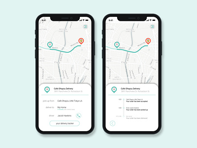 Café Delivery Location Tracker app dailyui dailyuichallenge design figma interface interface design location location interface location tracker location tracker interface maps mobile app design navigation navigation interface tracker interface ui user interface user interface design ux