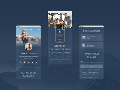 Tream Workouts Service app design interface mobile service training ui ux web website workout workout app