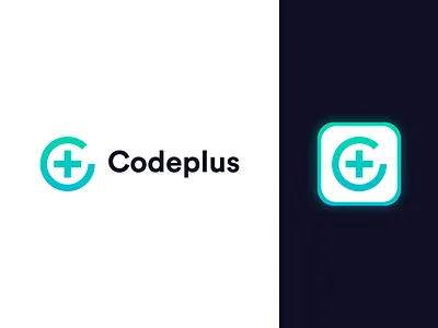 Codeplus abstract app brand identity branding code icon letter lettermark logo logomark minimalist monogram plus type