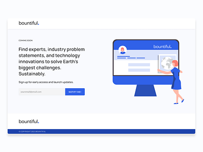 Bountiful - Coming Soon! branding startup ui ux ux