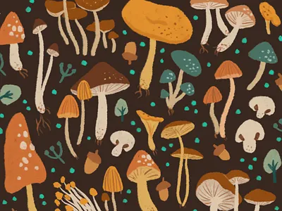 Patterns & paper goodies botanical cozy forest illustration ipad ipadpro journal journaling mindfulness nature notebook notepad paper design pattern pattern design planner procreate self care textile woods