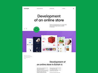 Echizh design agency. Website design agency components designsystem green ui ux web webdesign