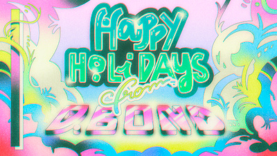 Happy Holidays 4 composition lettering