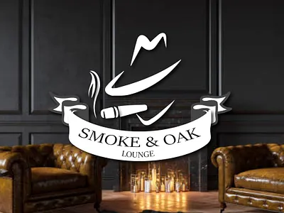 Smoke & Oak Lounge Minimal Maskot logo Design amazing logo dsign brand identity character design character logo cigar logo classic logo hat logo hsheik illustration lounge logo mascot design maskot brand maskot image old fashioned logo smoke and oak logo smoke logo