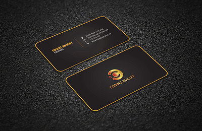 Coding Wallet Business card Design business card design businesscard premium business card premium design rounded