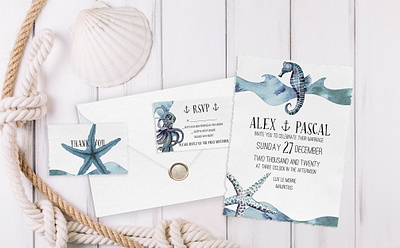 marine wedding cards design blue design marine ocean sea wedding wedding card wedding invitation