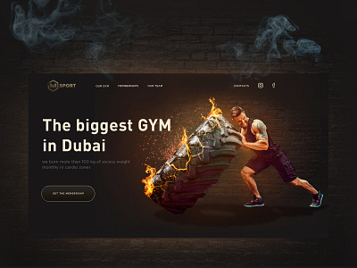 Landing page for a GYM design gym landing landing design landing page ui landingforgym landingforsport landingpage sport webdesigner