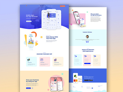 Mobile App Landingpage branding design landing page design mobile app design mobile app landing page mobile ui responsive responsive design responsive website design ui ux web website design