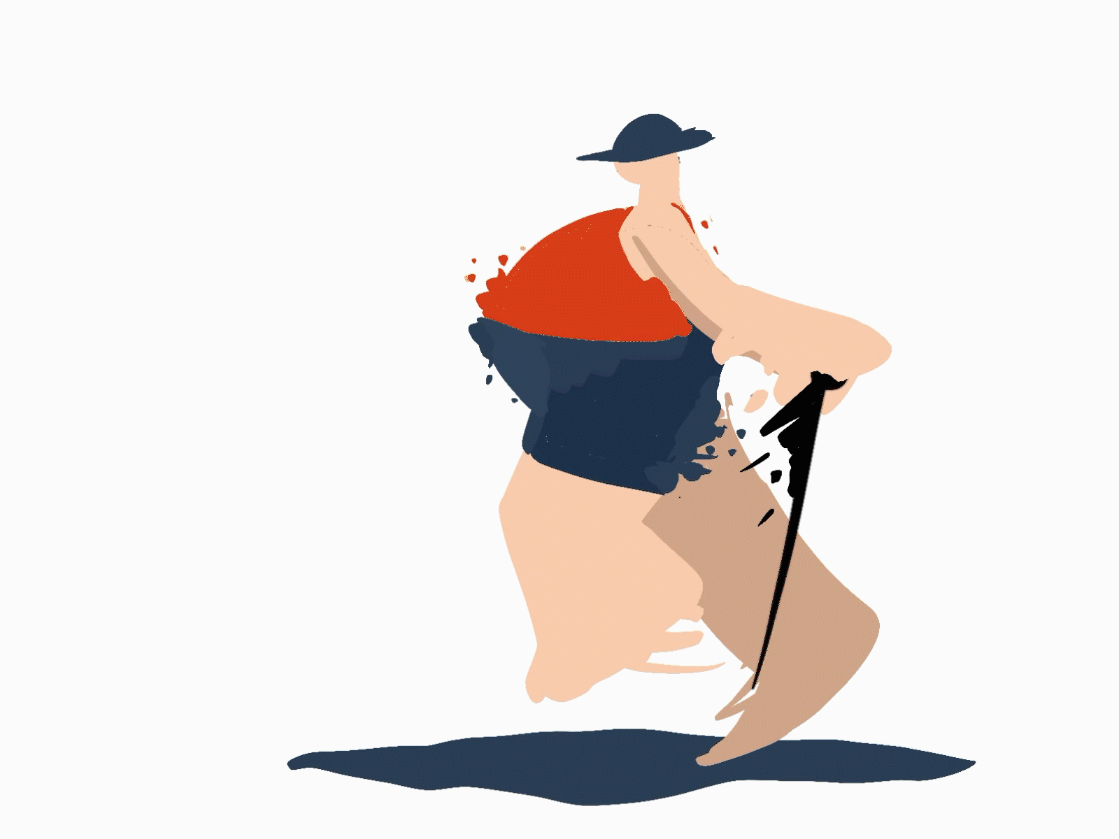 Walking man animation character animation character design design digital exercises fun funny illustration man procreate procreate art walking walking cycle walking dead