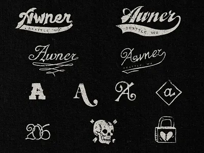 Raw Type & Marks hand lettering lettering lockup raw type skull type