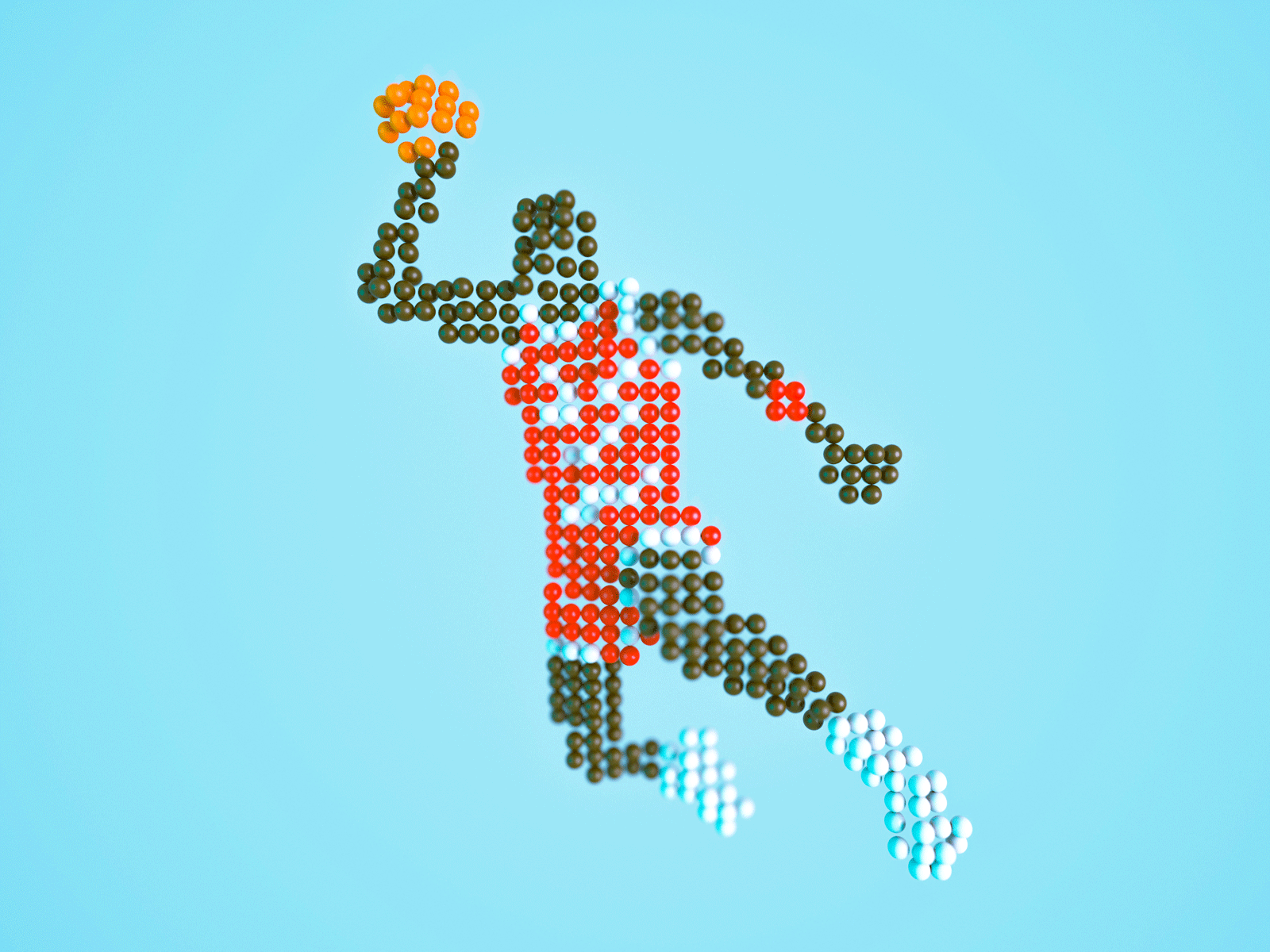 GOAT 3d 3d art 3d design 3d illustration basketball blink chicago chicago bulls design dunk goat illustration michael jordan minimalist mj slam dunk