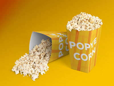 Popye corn 🌽 popcorn box design