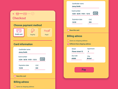 Credit Card Checkout - UI daily challenge 2 app design figma figmadesign ui uidaily uidailychallenge uiux ux