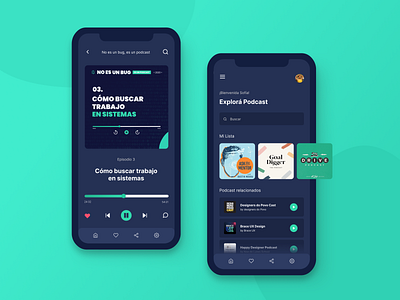 Podcast App UI app design figma podcast tech