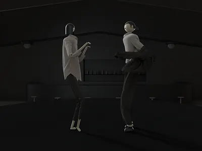 Mia and Vincent 3d animation character cinema4d design marvelous designer miaandvincent octane pulpfiction