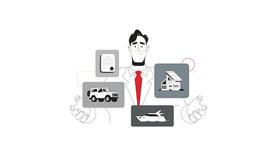 Businessman artwork boat businessman car design home illustration man mobile style vector