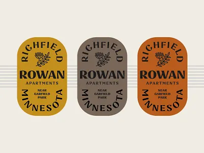 Rowan Logo and Branding Pitch 1 branding creative direction design logo design mustard rust