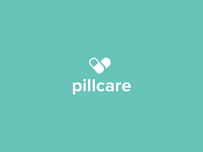 Pillcare logo app branding illustrator ui vector