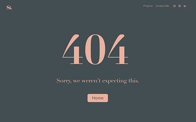 Daily UI 008 - 404 Page 404 404 error 404 page branding daily 100 challenge daily ui 008 dailyui dailyuichallenge design error page personalsite ui