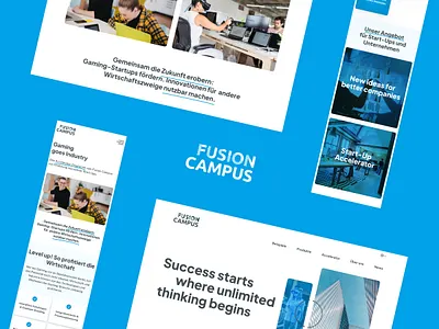 Fusion Campus Website animation design statamic ui ux webdesign