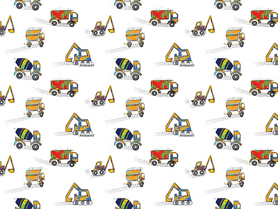 Trucks pattern boys trucks clipart kids trucks repeating pattern toy trucks truck