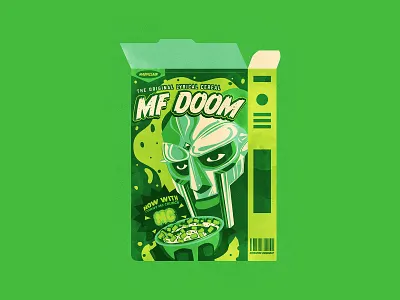 MF Doom cereal branding cereal doomsday icons illustration illustrator logo mf doom simple the creative pain typography vector