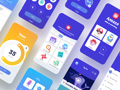 amaze app brand design iconography illustration kids kids app logo ui ux vector