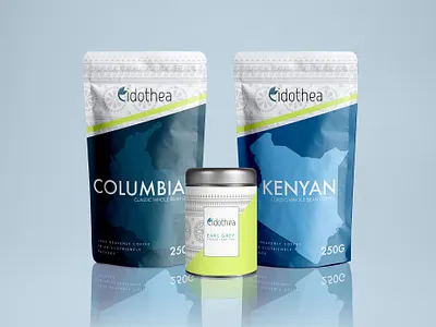 Eidothea Packaging Design branding coffee design logo minimal package design pattern art typography