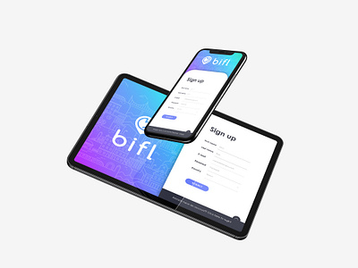 bifl Social Media Landing Page design illustration logo minimal typography ui ux vector web website