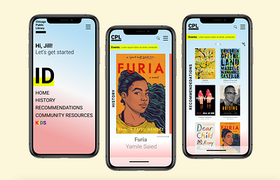 Chicago Public Library App book book club books branding chicago chicago library design library library app library card ui uiux uiuxdesign ux web design